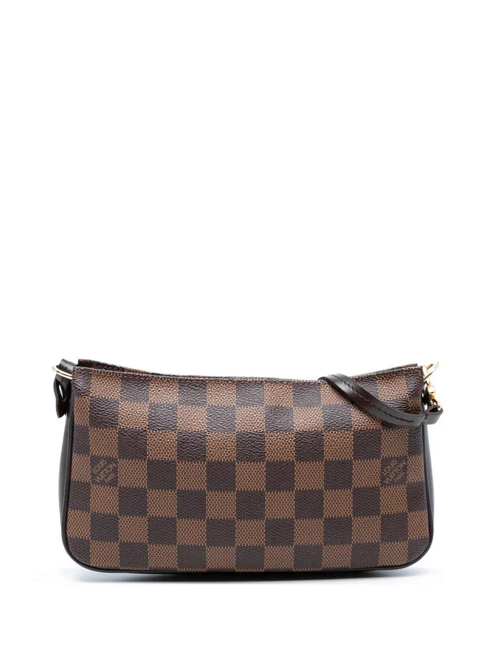 Pre-owned Louis Vuitton 2002 Damier Ebene Pochette Accessoires Shoulder Bag In Brown