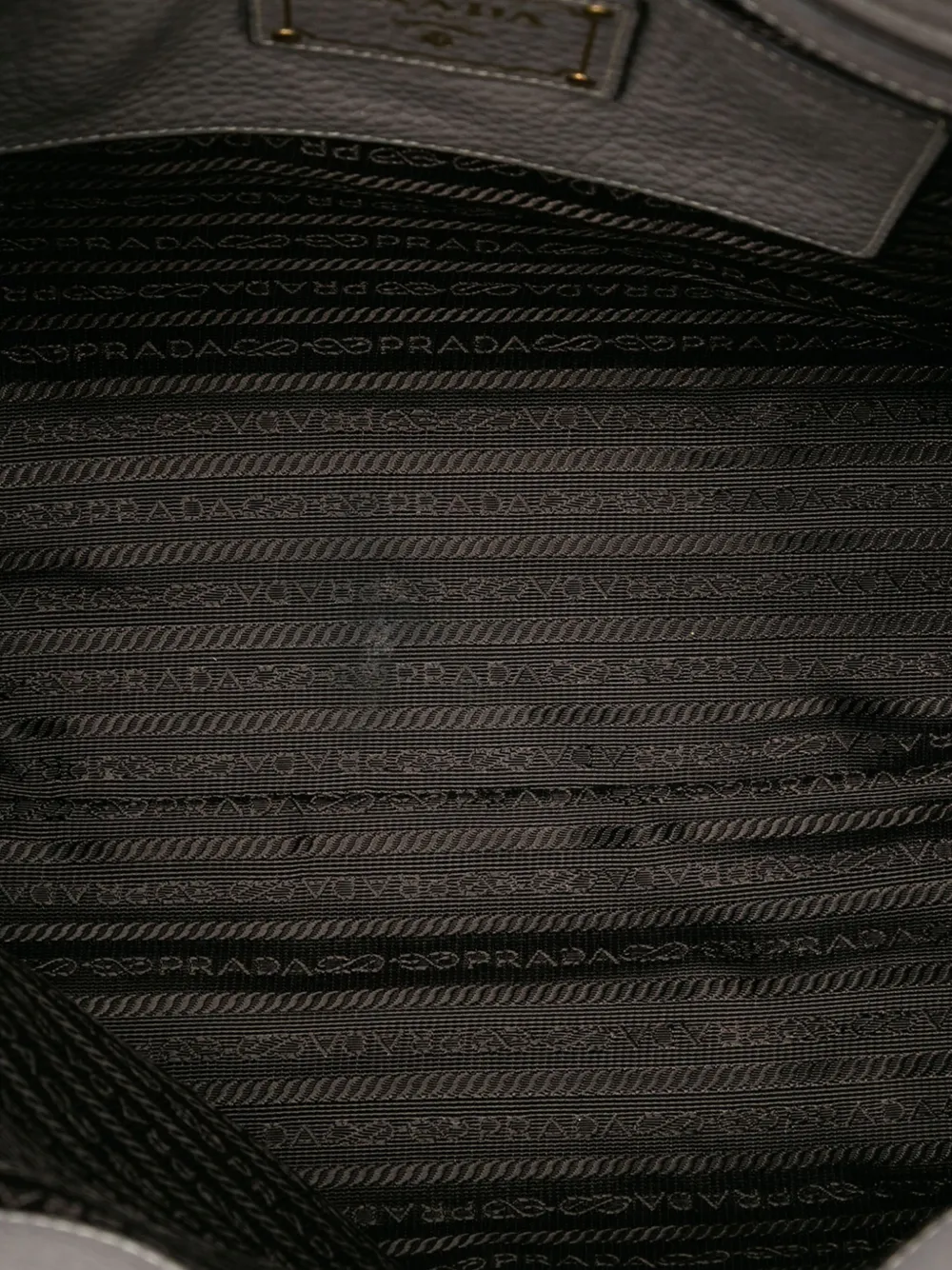 PRADA Pre-owned 2000-2025 Vitello Daino Open Convertible Tote Satchel In Gray