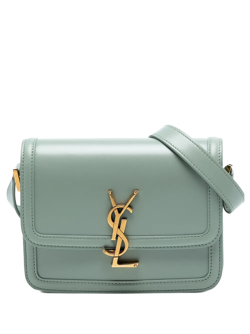 Pre-owned Saint Laurent 2023 Small Calfskin Solferino Satchel In Box Crossbody Bag In Blue