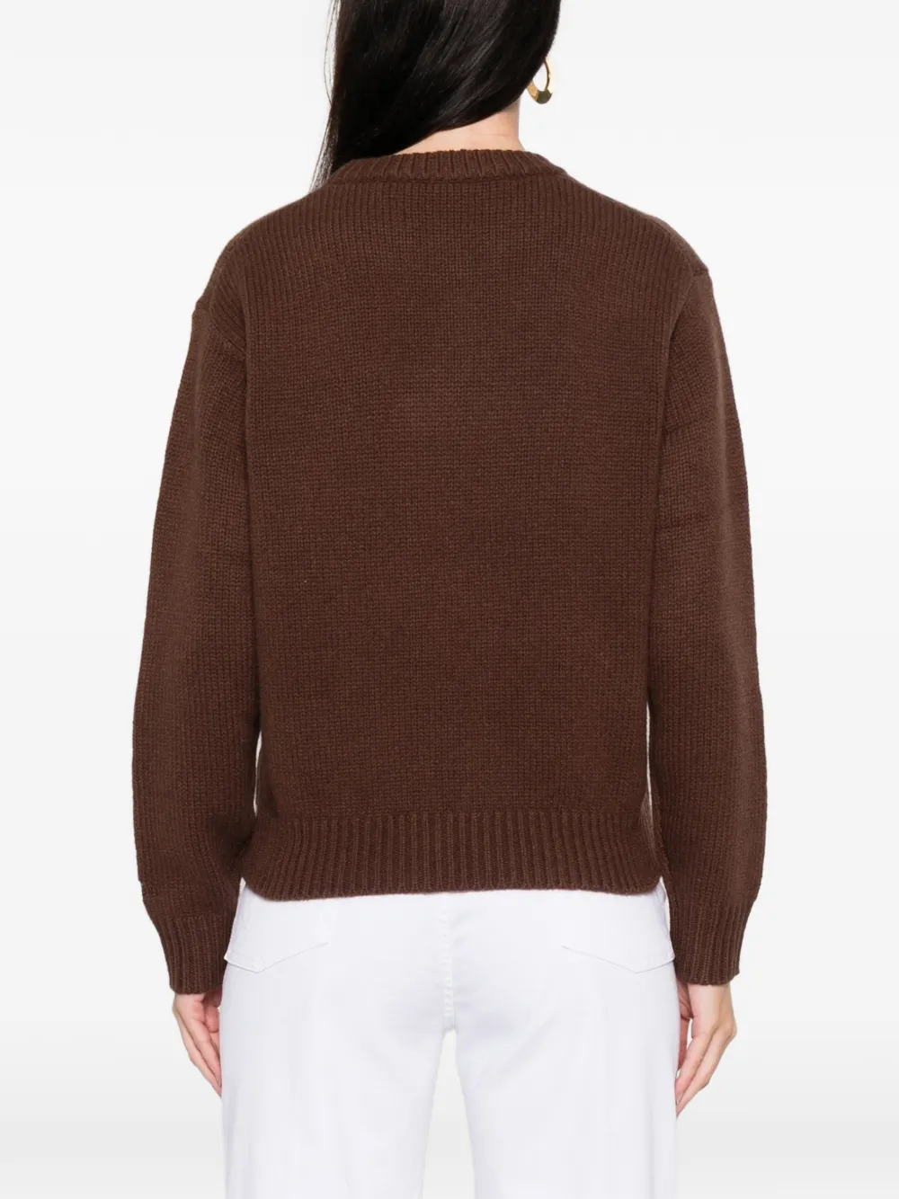 Mc2 Saint Barth Kyla Heart-detail Sweater In Brown