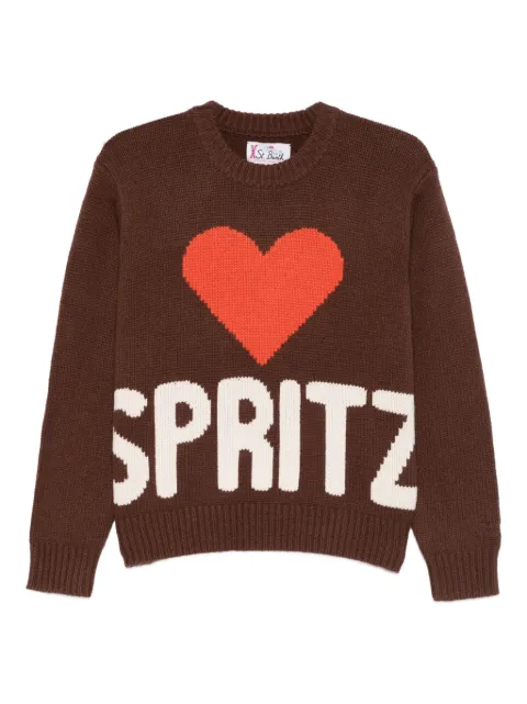 MC2 Saint Barth Kyla heart-detail sweater