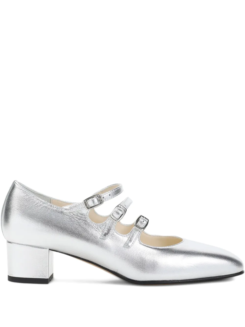 Carel Paris 40 mm Kina pumps met gespbandje Zilver