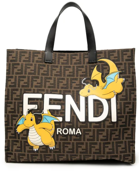 Fendi Pre-Owned 2010-2025 FRGMT Pokemon Zucca Canvas Shopper Tote satchel