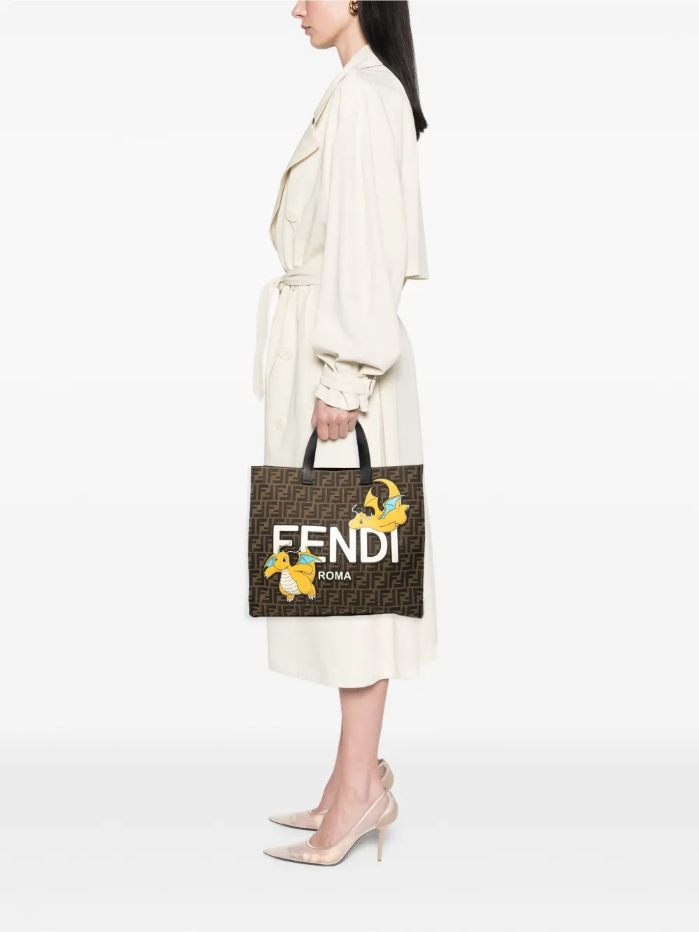 Fendi Pre-Owned 2010-2025 FRGMT Pokemon Zucca Canvas Shopper Tote satchel | Pre-Owned | Image 2
