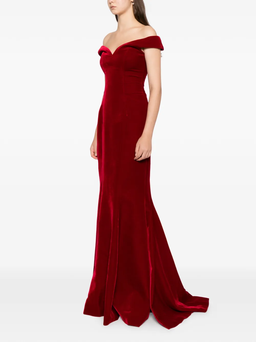 Saiid Kobeisy Off-shoulder jurk Rood