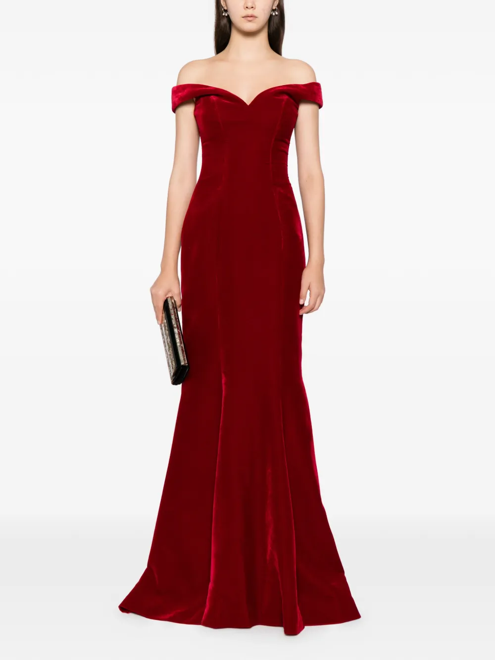 Saiid Kobeisy Off-shoulder jurk - Rood