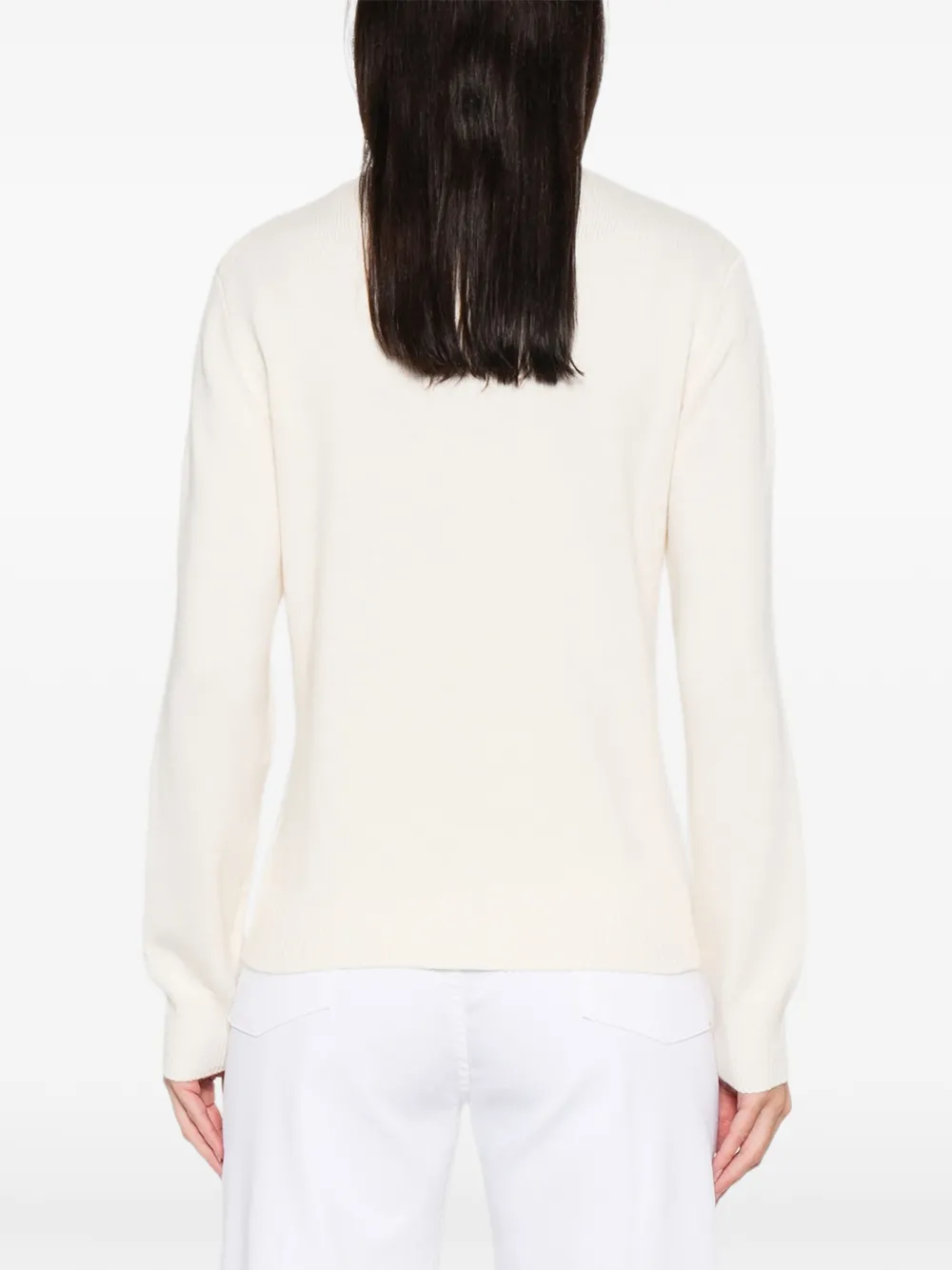 Mc2 Saint Barth New Queen Embellished Sweater In Neutral