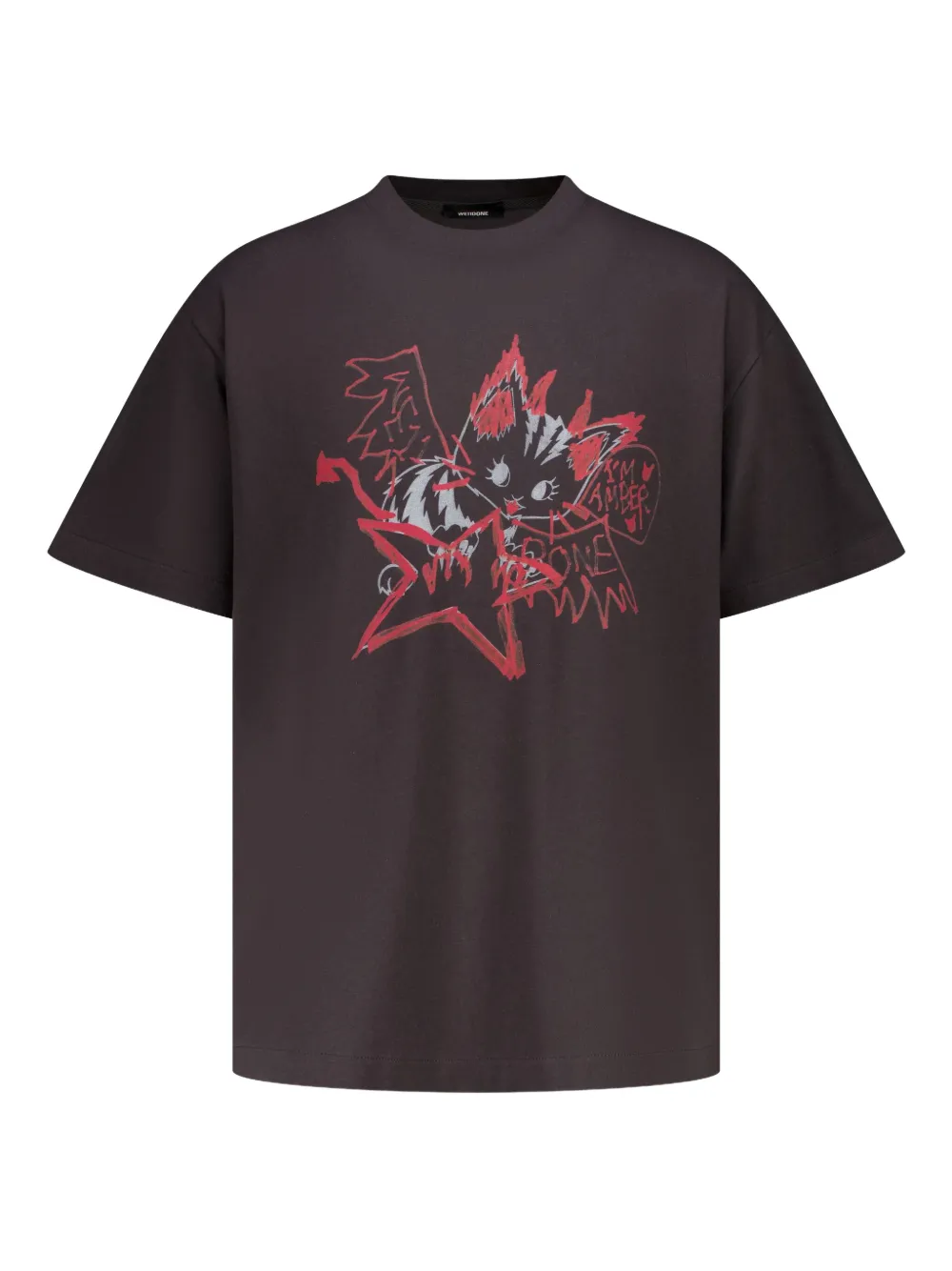 We11done Camiseta com estampa gráfica | Cinza | Image 1