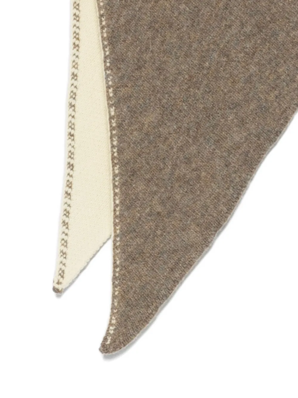 B.B. Walace Adams sjaal met logopatch - Beige