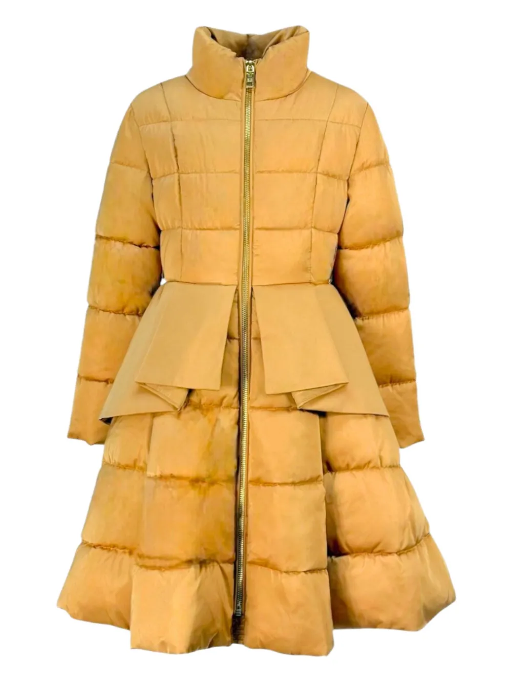 Elisabetta Franchi La Mia Bambina ラッフルディテール コート - イエロー