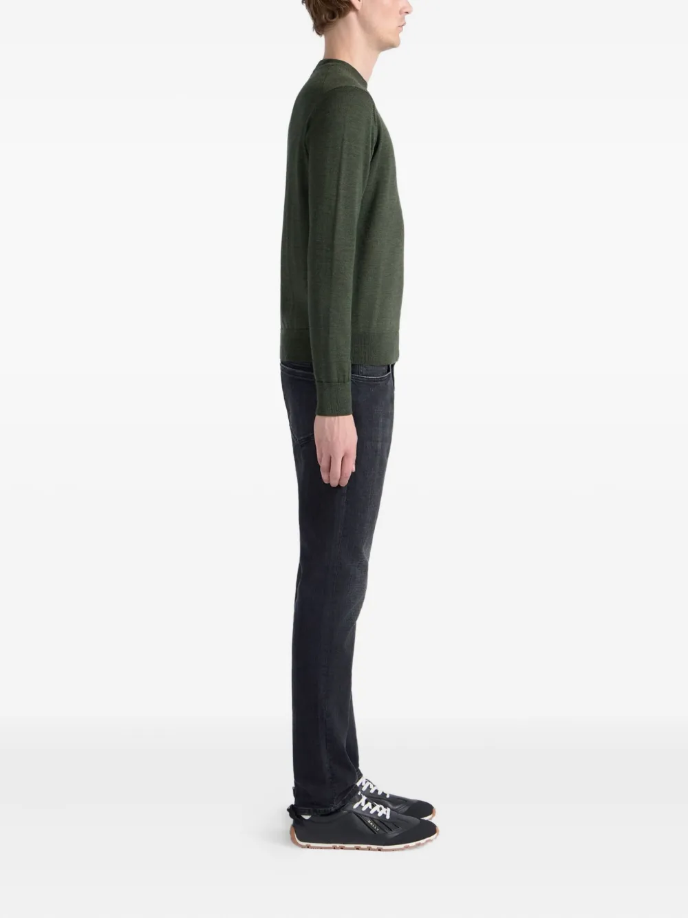 Bally Crew-neck Sweater In Green