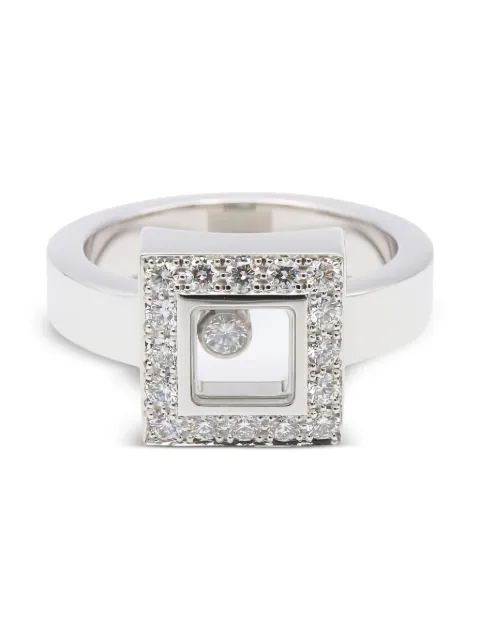Chopard Pre-Owned 2010s 18K white gold Happy Diamonds ring