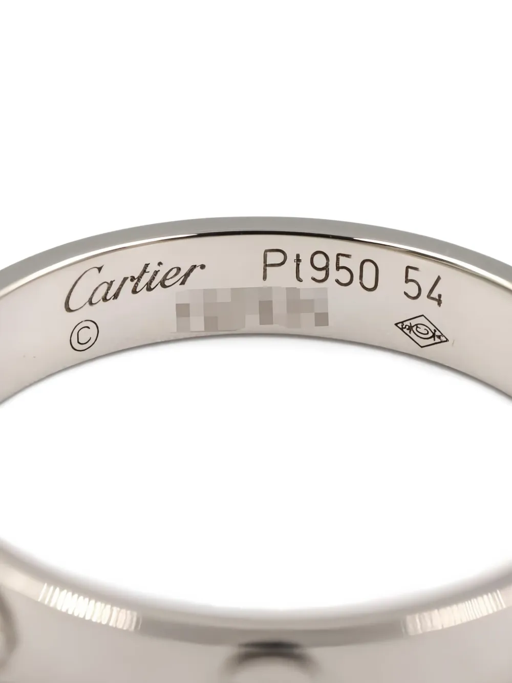 Pre-owned Cartier 2010s Platinum Mini Love Ring In Silver