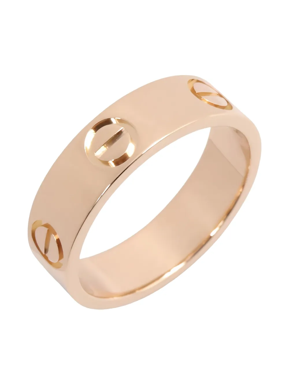 Pre-owned Cartier 2010s 18k Rose Gold Love Ring In Pink