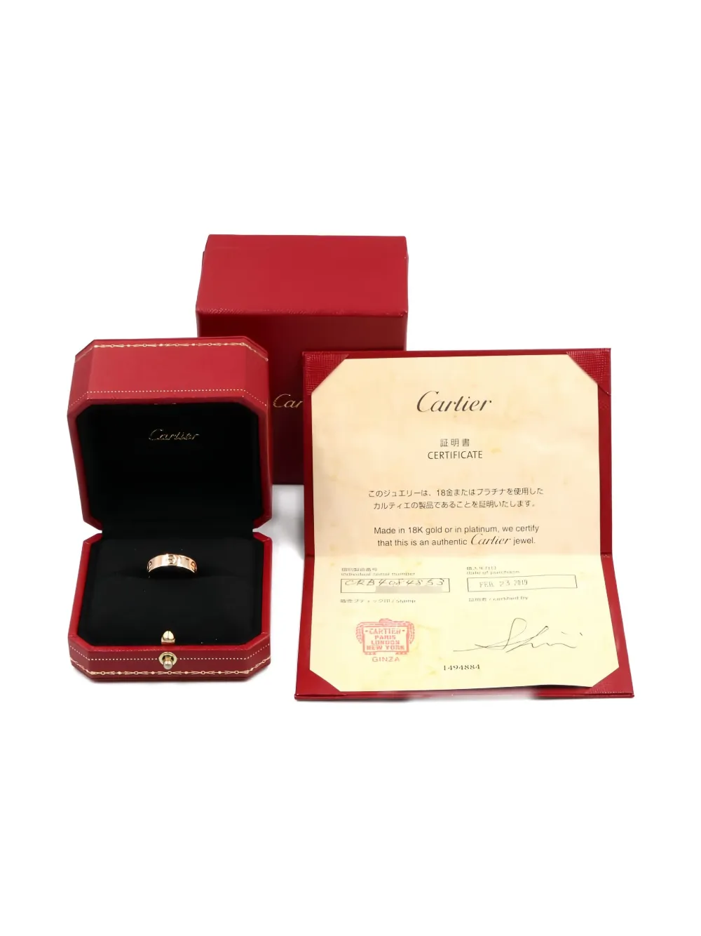 Pre-owned Cartier 2010s 18k Rose Gold Love Ring In Pink