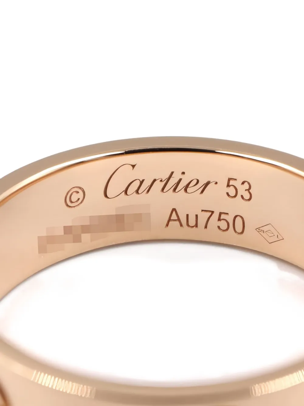 Pre-owned Cartier 2010s 18k Rose Gold Love Ring In Pink