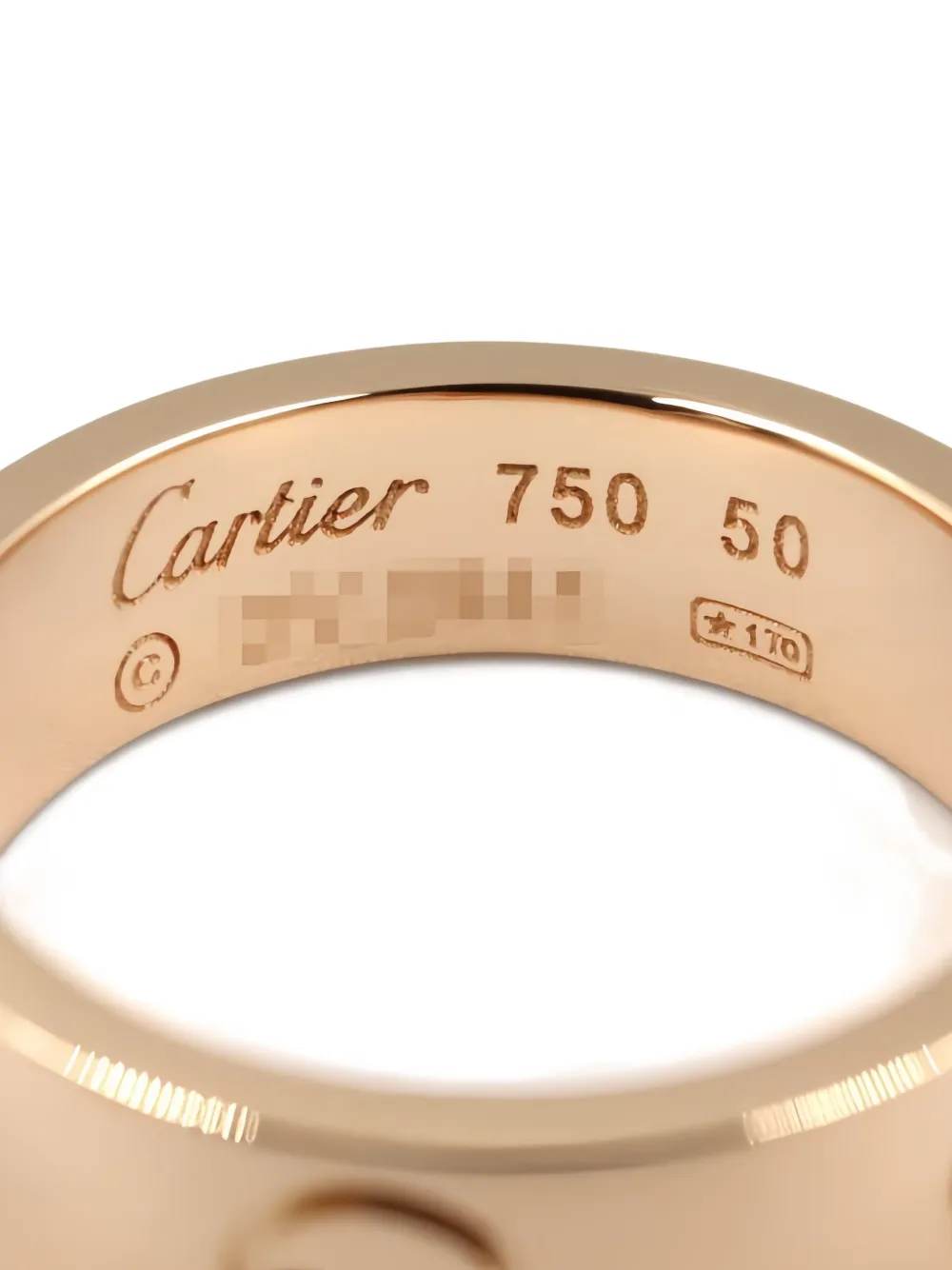 Pre-owned Cartier 2010s 18k Rose Gold Love Ring In Pink