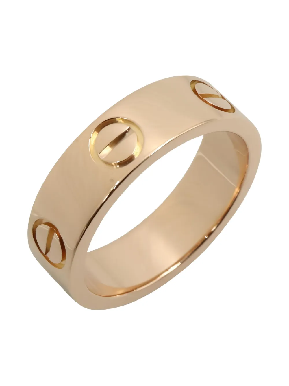 Pre-owned Cartier 2010s 18k Rose Gold Love Ring In Pink
