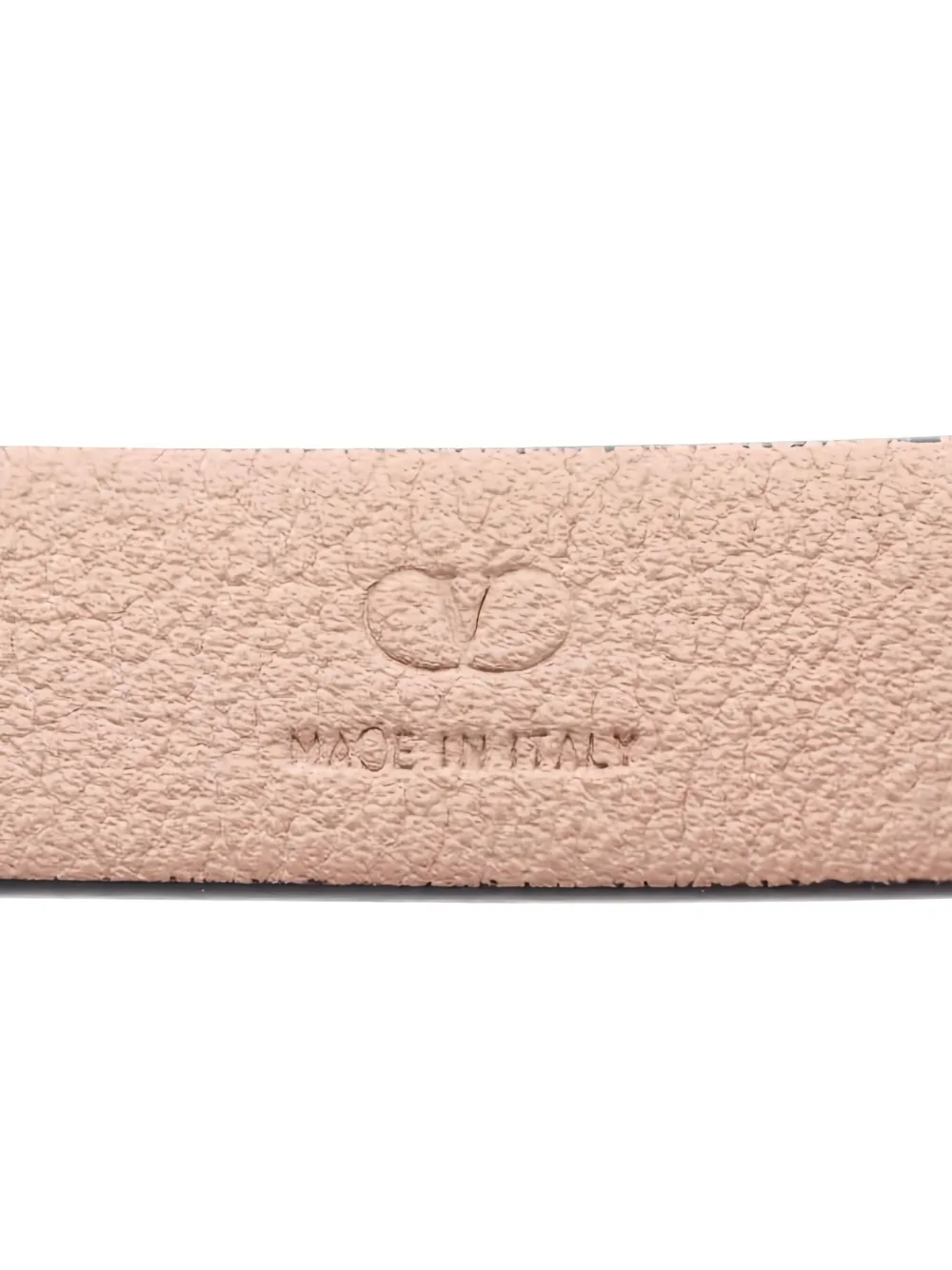 Pre-owned Valentino Garavani 2010s V-logo Leather Bracelet In Neutral