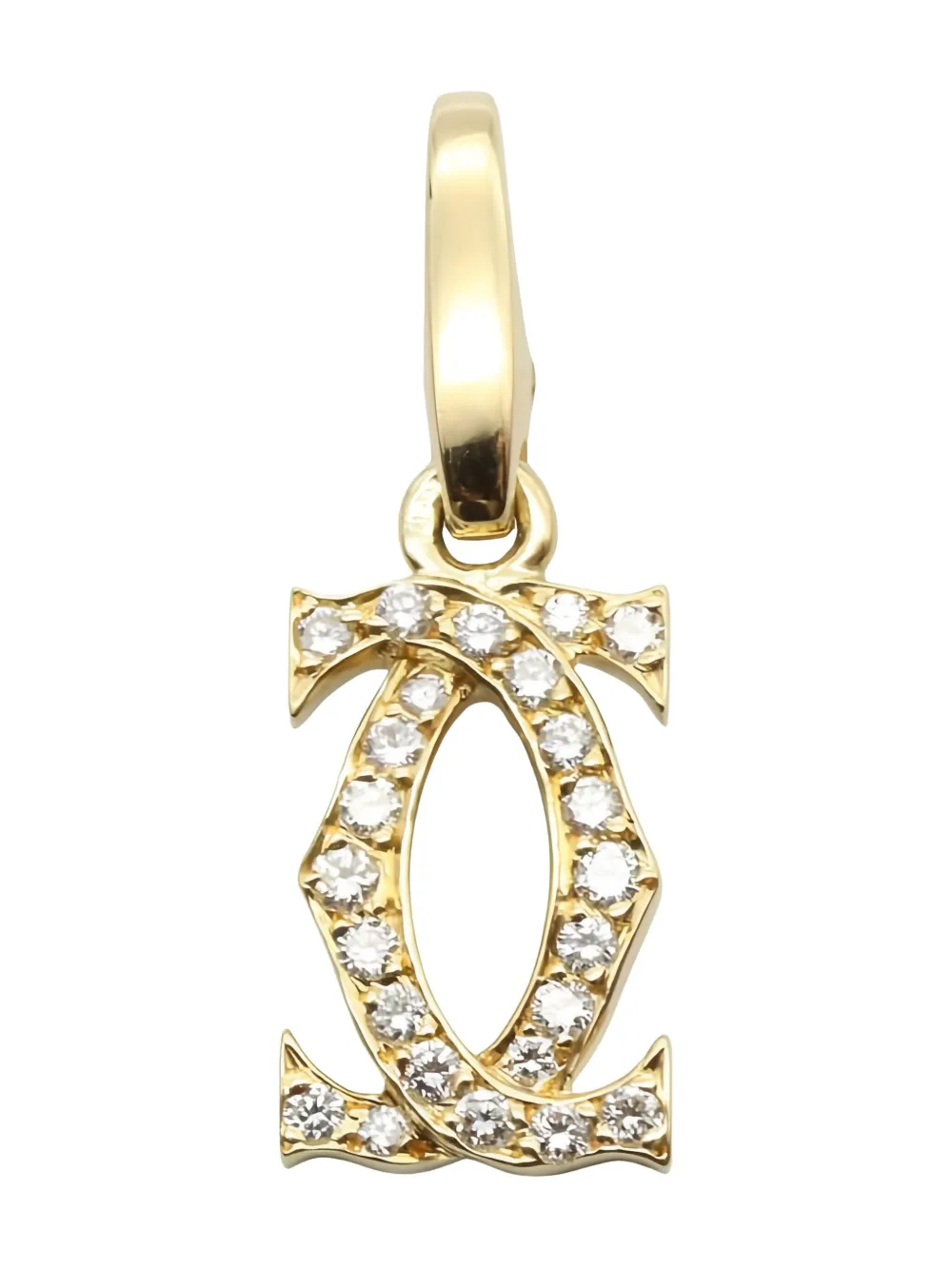 Cartier 2010s 18K yellow gold charm-diamond pendant - ゴールドトーン