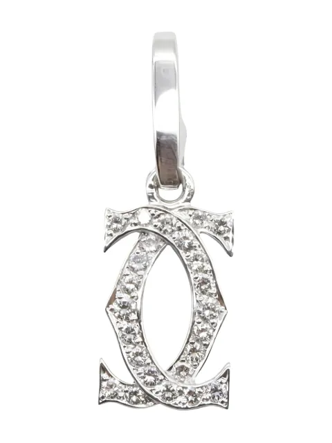 Cartier 2010s  18K white gold charm-diamond pendant