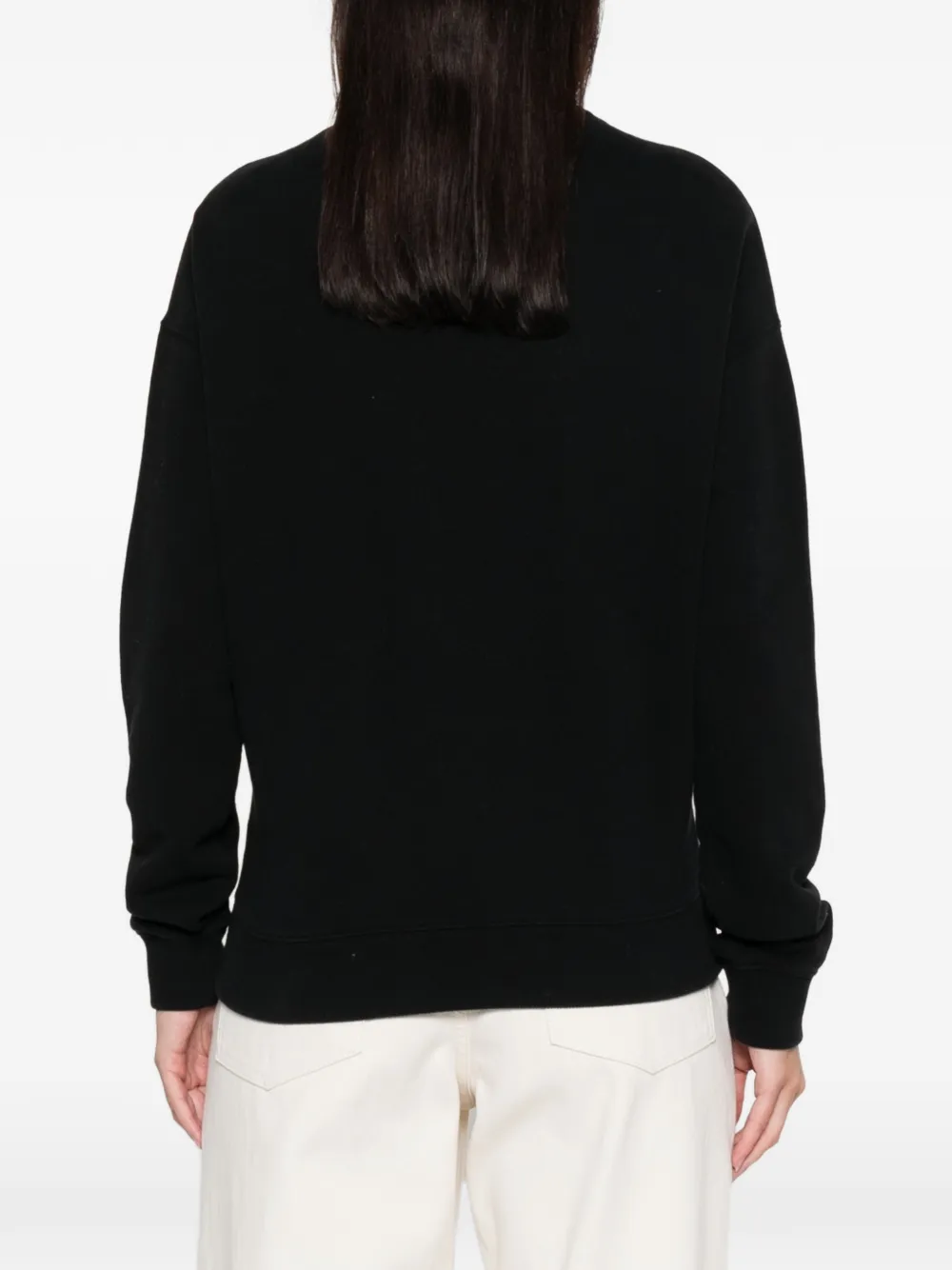 Mc2 Saint Barth Stardust W Logo-embroidered Sweatshirt In Black