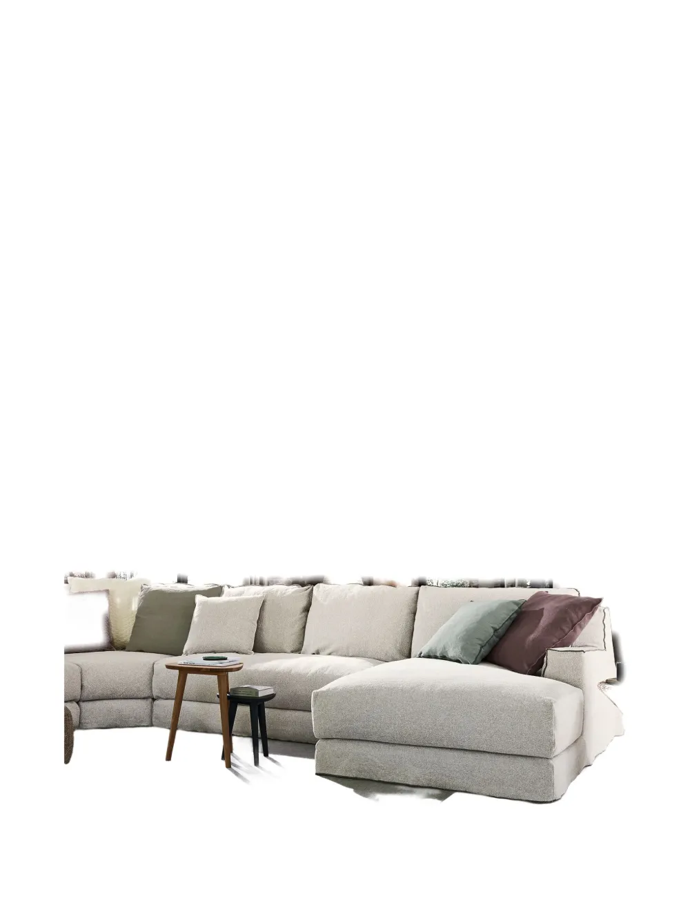 Gervasoni 1882 Bolla 12 wicker side table (45cm x 40cm) - Toni neutri