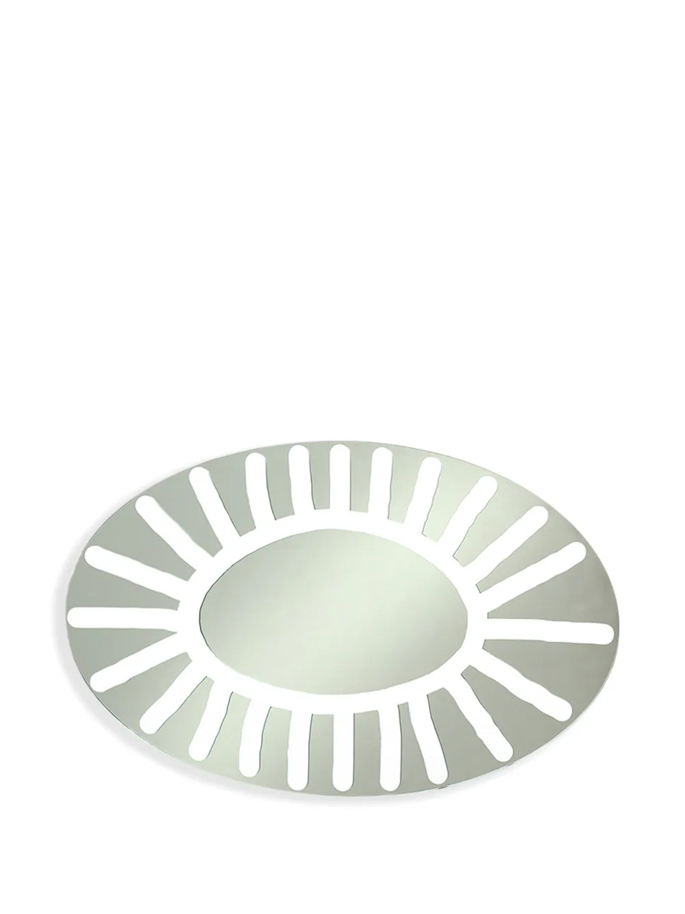 Gervasoni 1882 Brick 96 oval mirror (50cm x 32cm) | Silver | Image 1