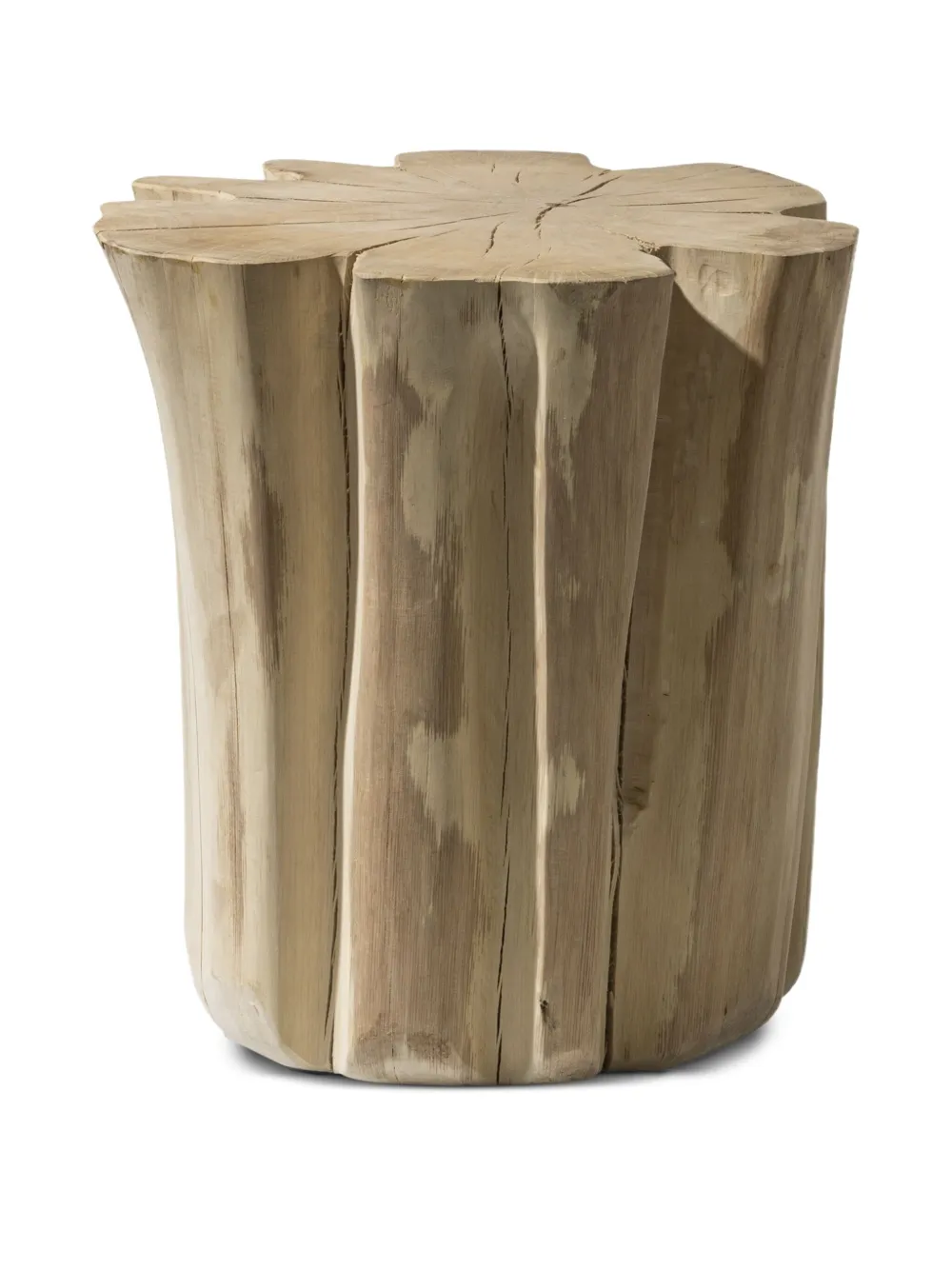 Gervasoni 1882 medium Brick rattan side table (45cm x 45cm) | Nude | Image 1