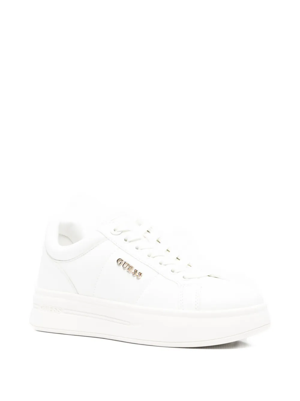 GUESS USA 45mm Welli leather sneakers Wit