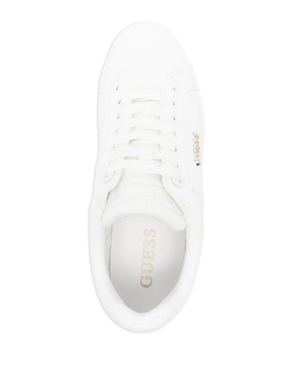 GUESS USA 45mm Welli leather sneakers Wit