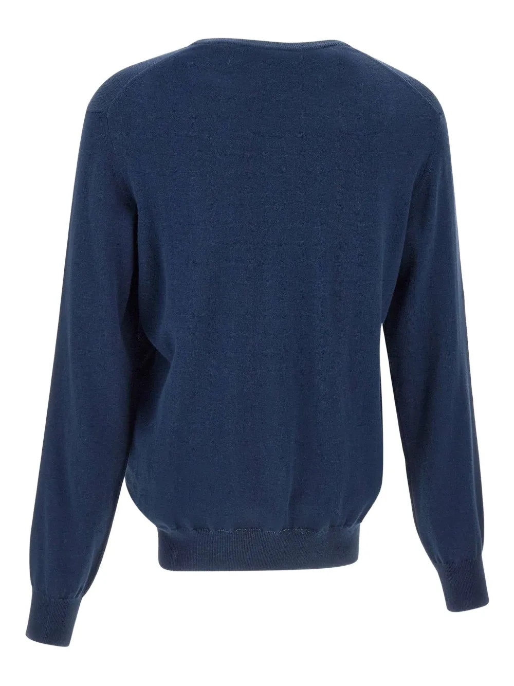 La Martina Embroidered logo ribbed sweater - Blauw