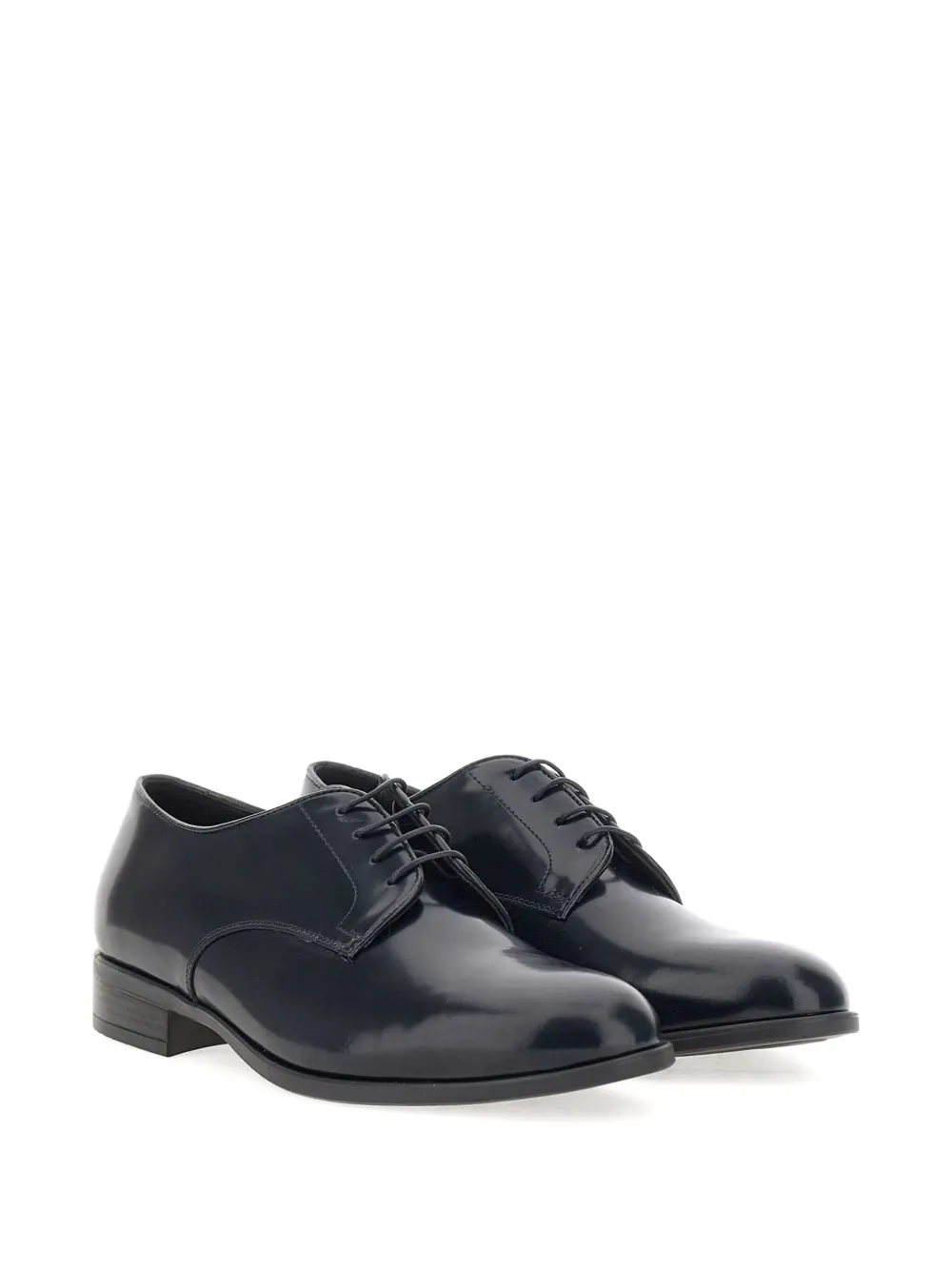 Duca Heritage Leather Derby Shoes In Black