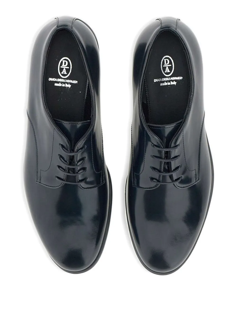 Duca Heritage Leather Derby Shoes In Black