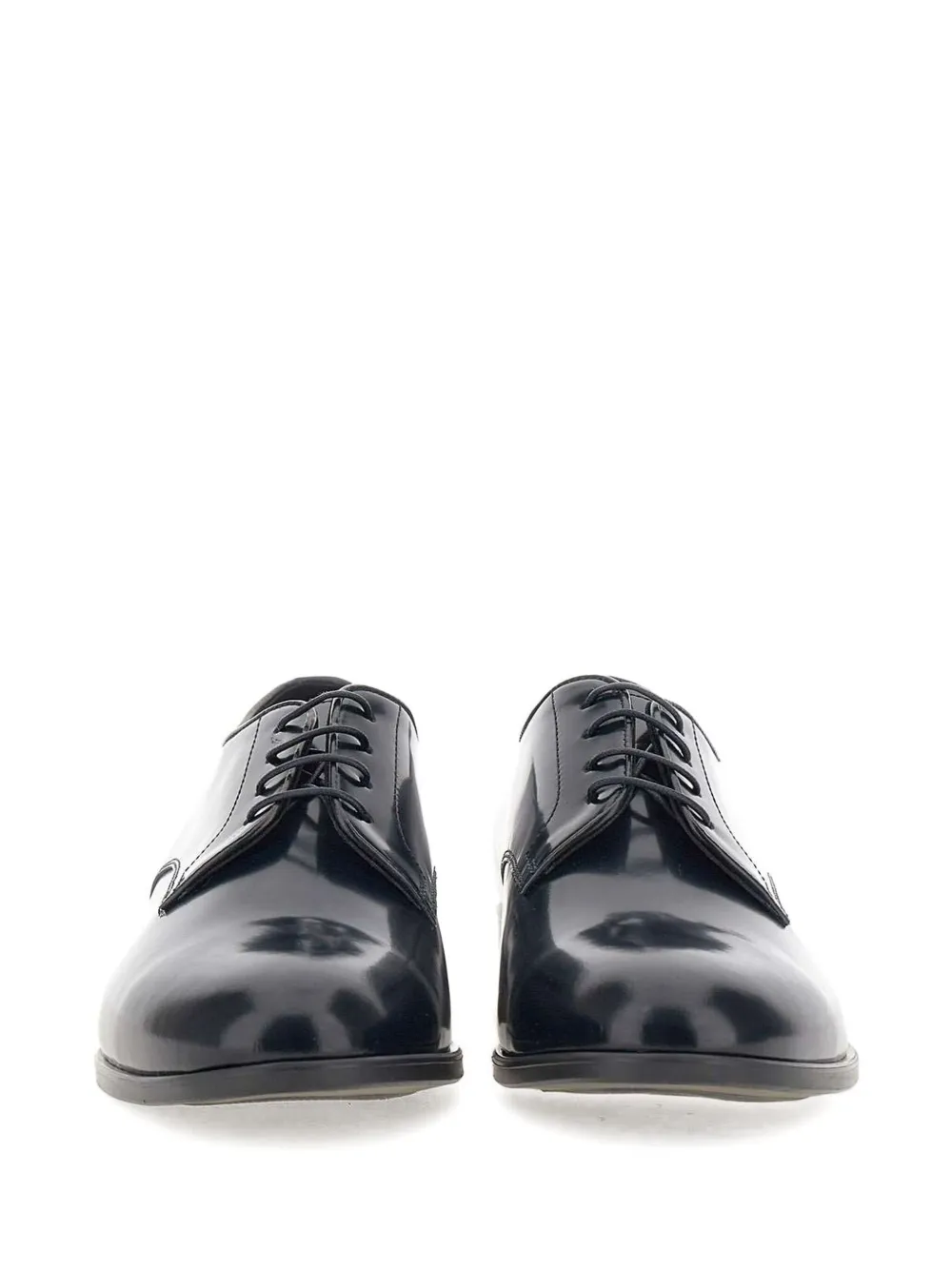 Duca Heritage Leather Derby Shoes In Black