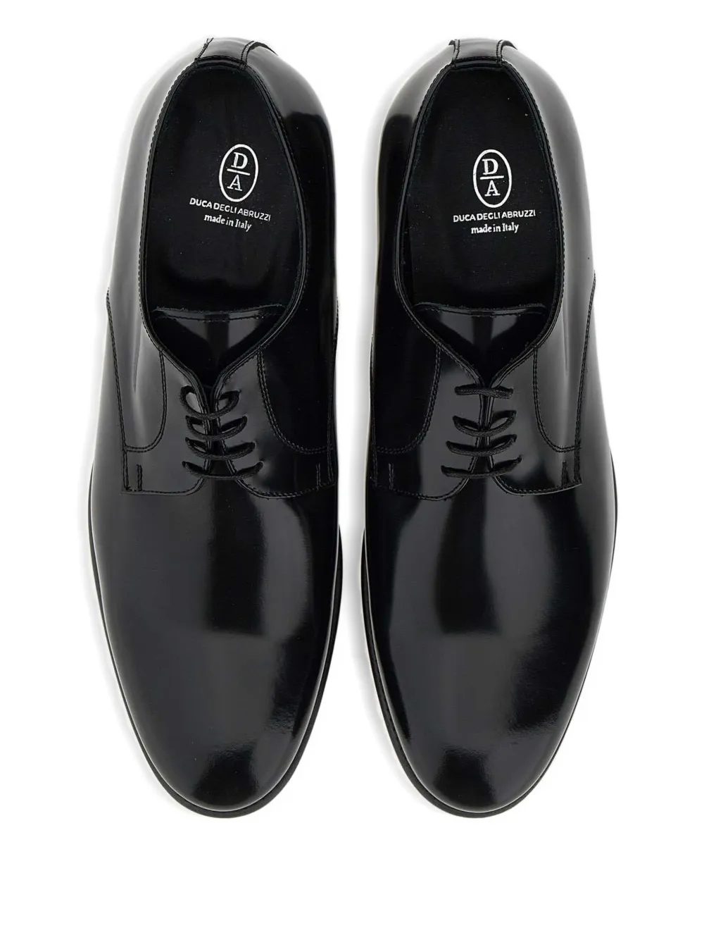 Duca Heritage Leather Derby Shoes In Black