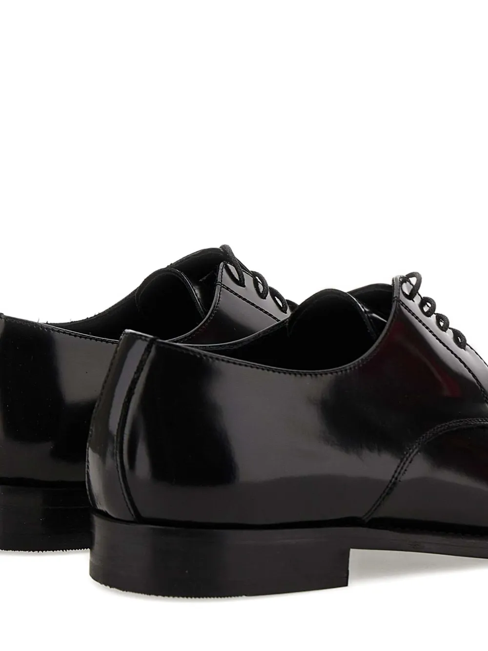 Duca Heritage Leather Derby Shoes In Black