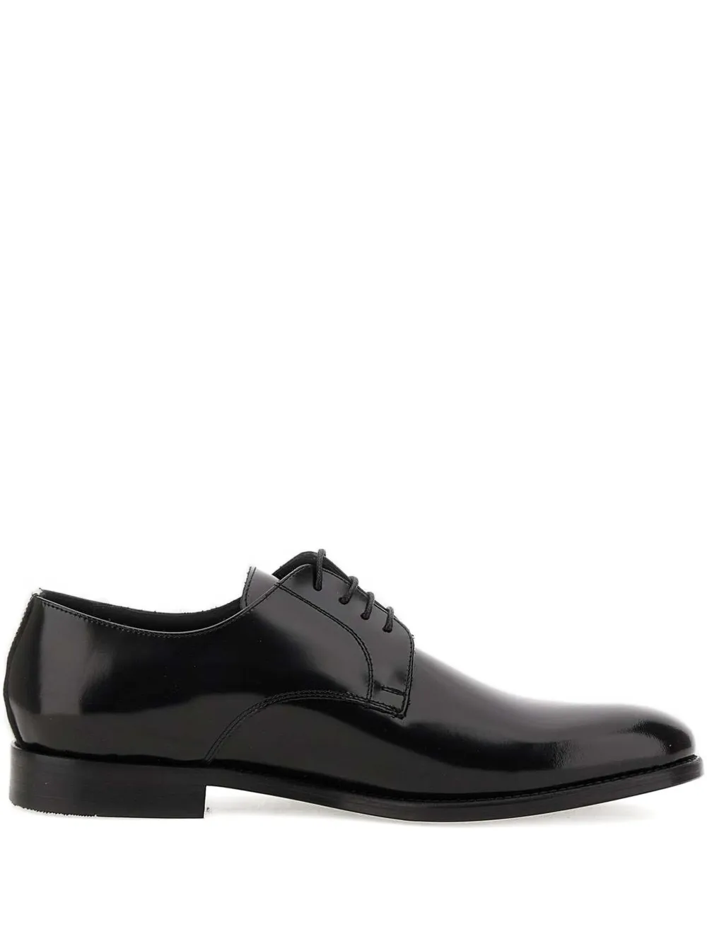 Duca Heritage Leather Derby Shoes In Black