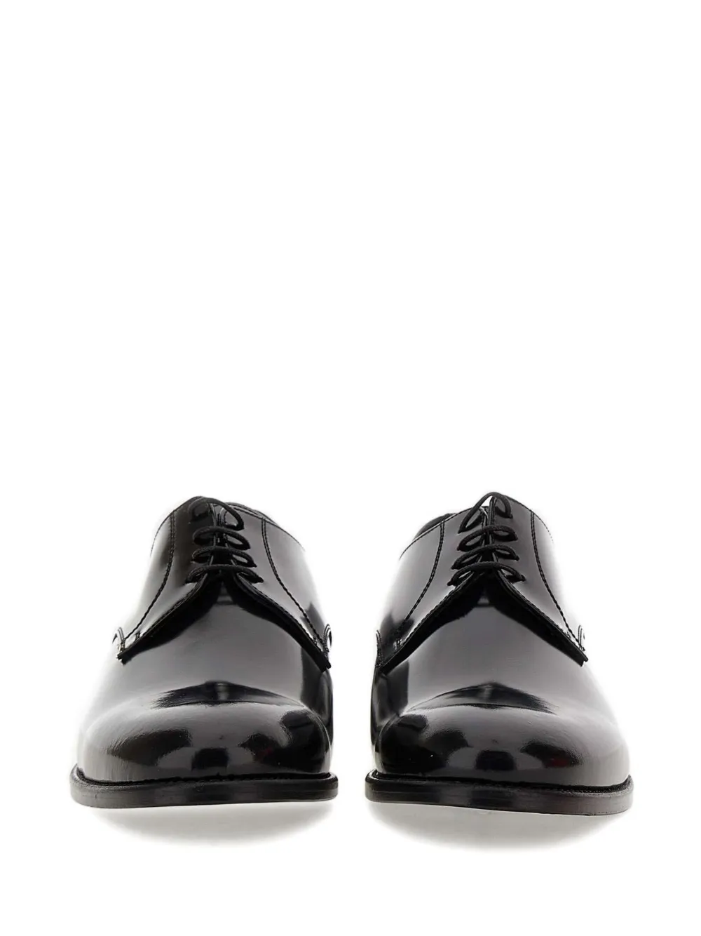 Duca Heritage Leather Derby Shoes In Black