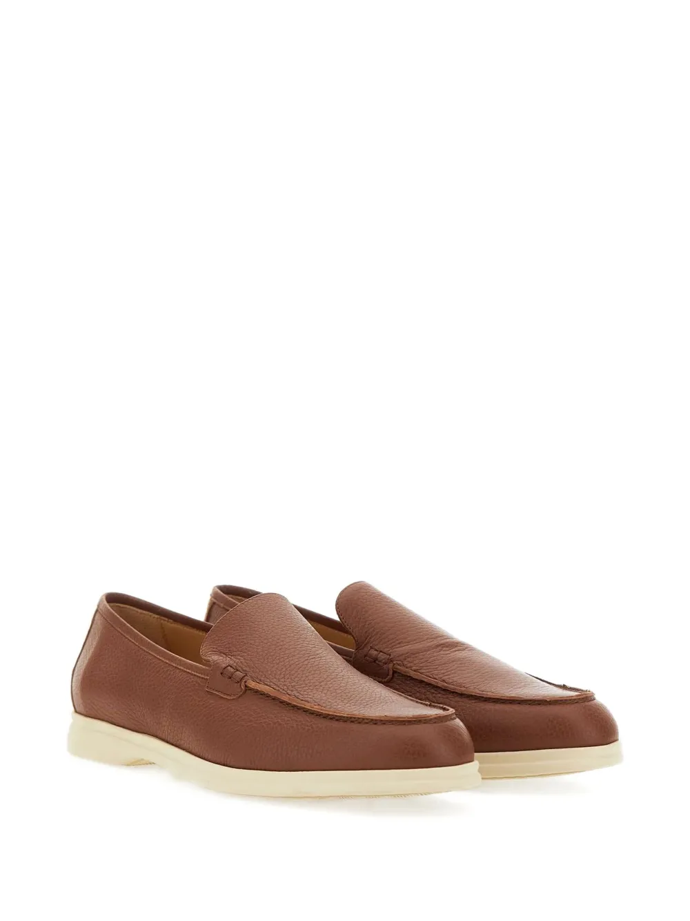 Duca Heritage Leather Loafers In Brown
