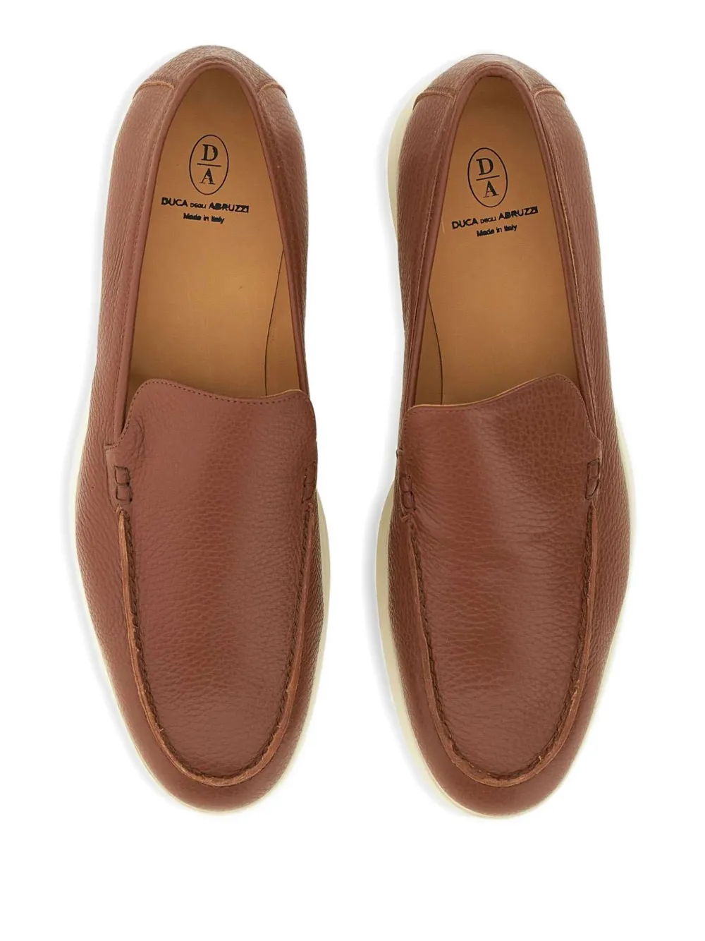 Duca Heritage Leather Loafers In Brown