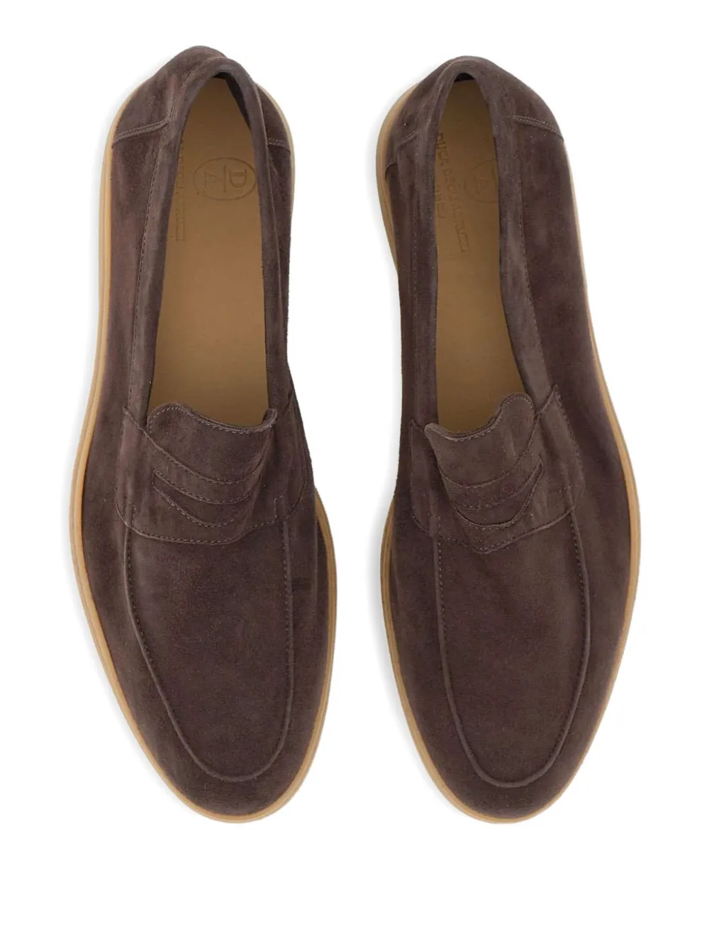 Duca Heritage Amalfi Suede Loafers In Brown