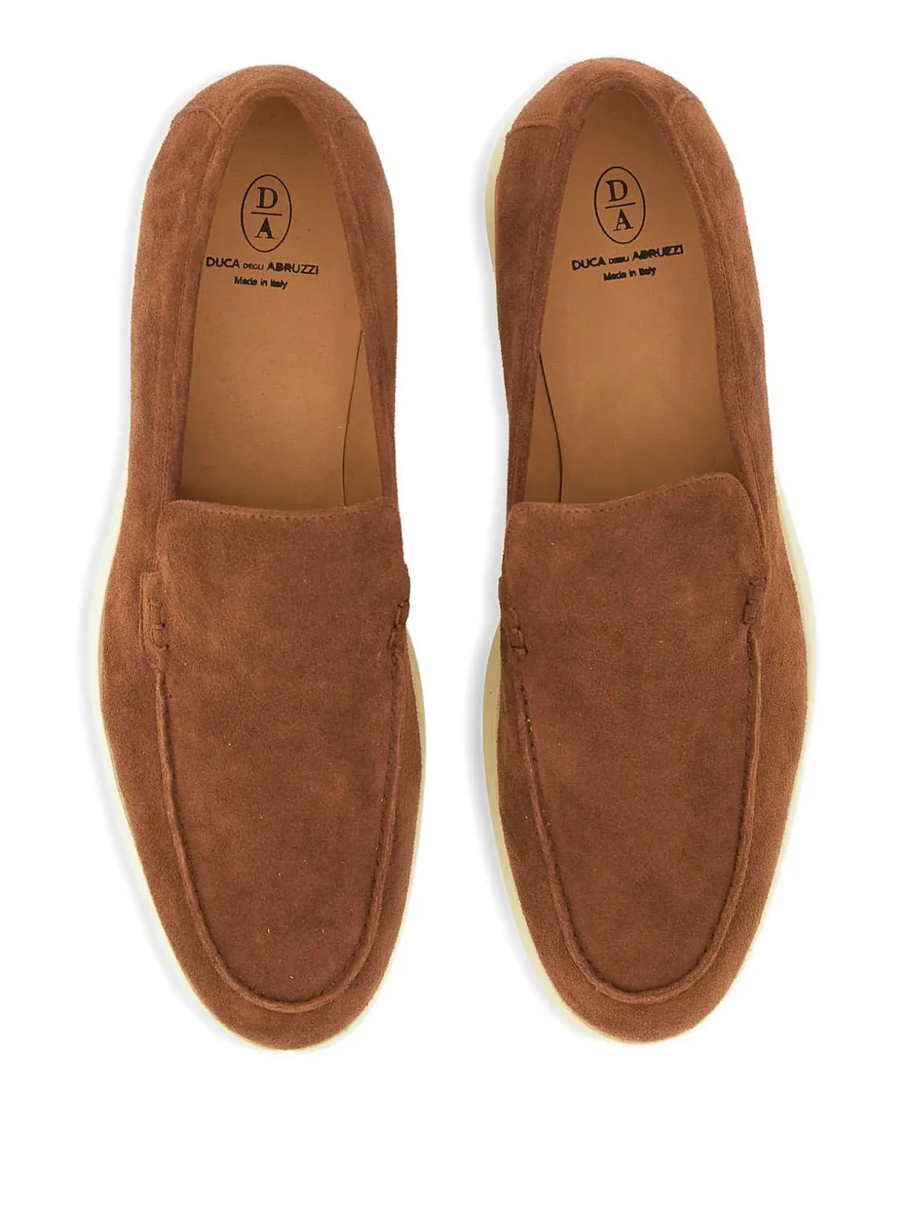 Duca Heritage Lorenzo Plain Suede Loafers In Brown