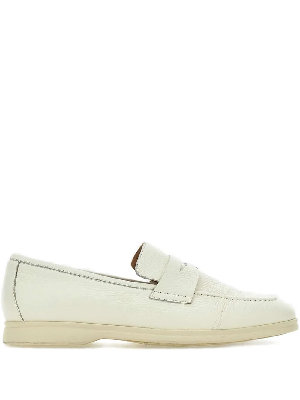 Duca Heritage Leather Loafers In White