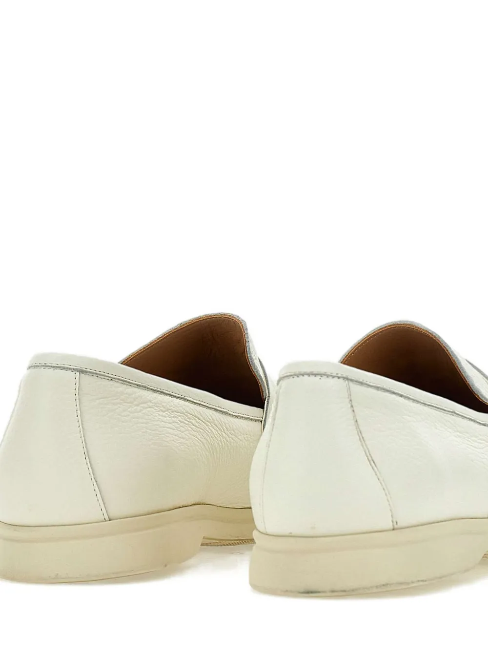 Duca Heritage Leather Loafers In White