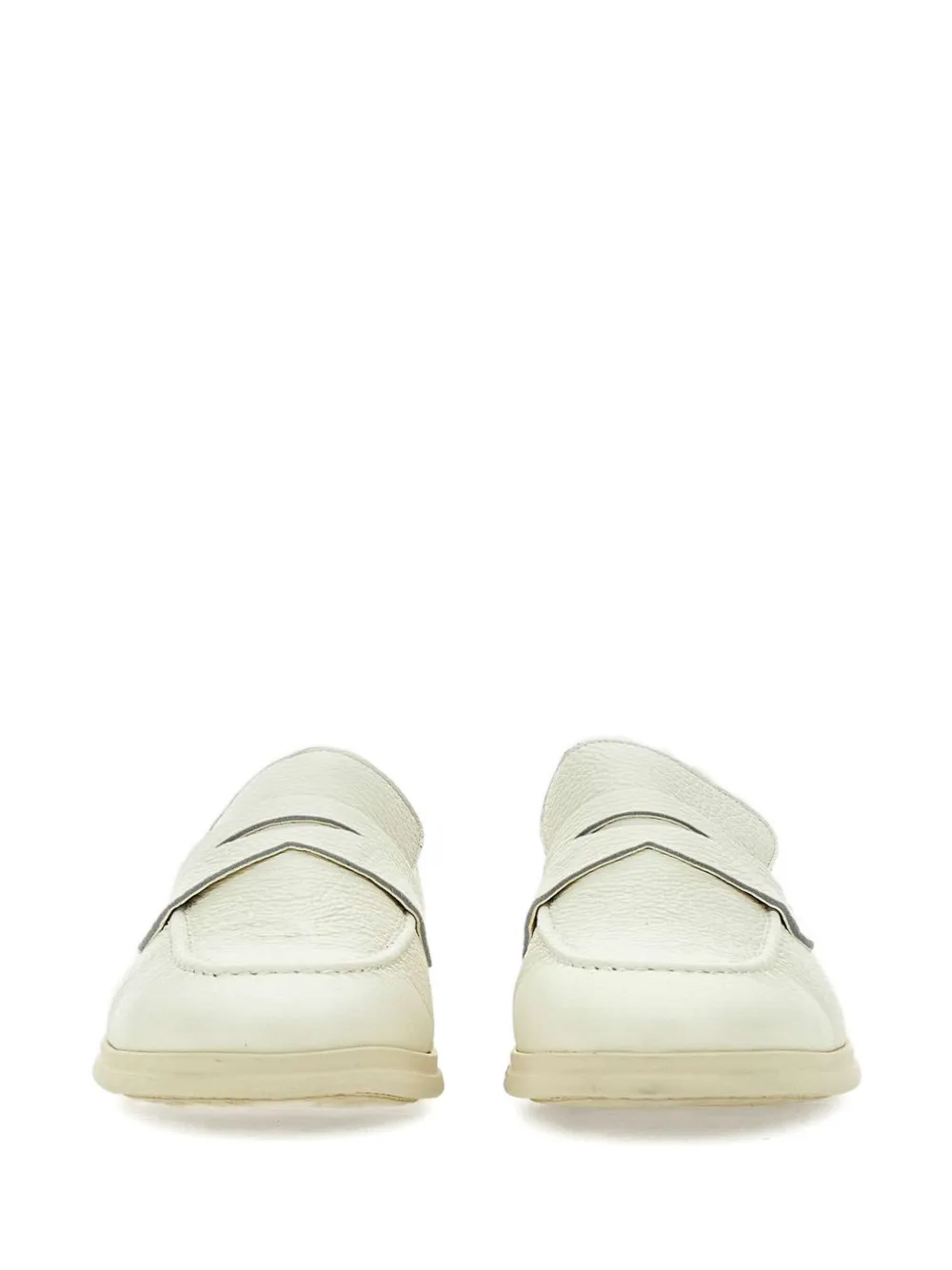 Duca Heritage Leather Loafers In White