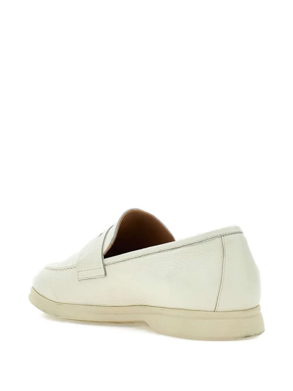 Duca Heritage Leather Loafers In White