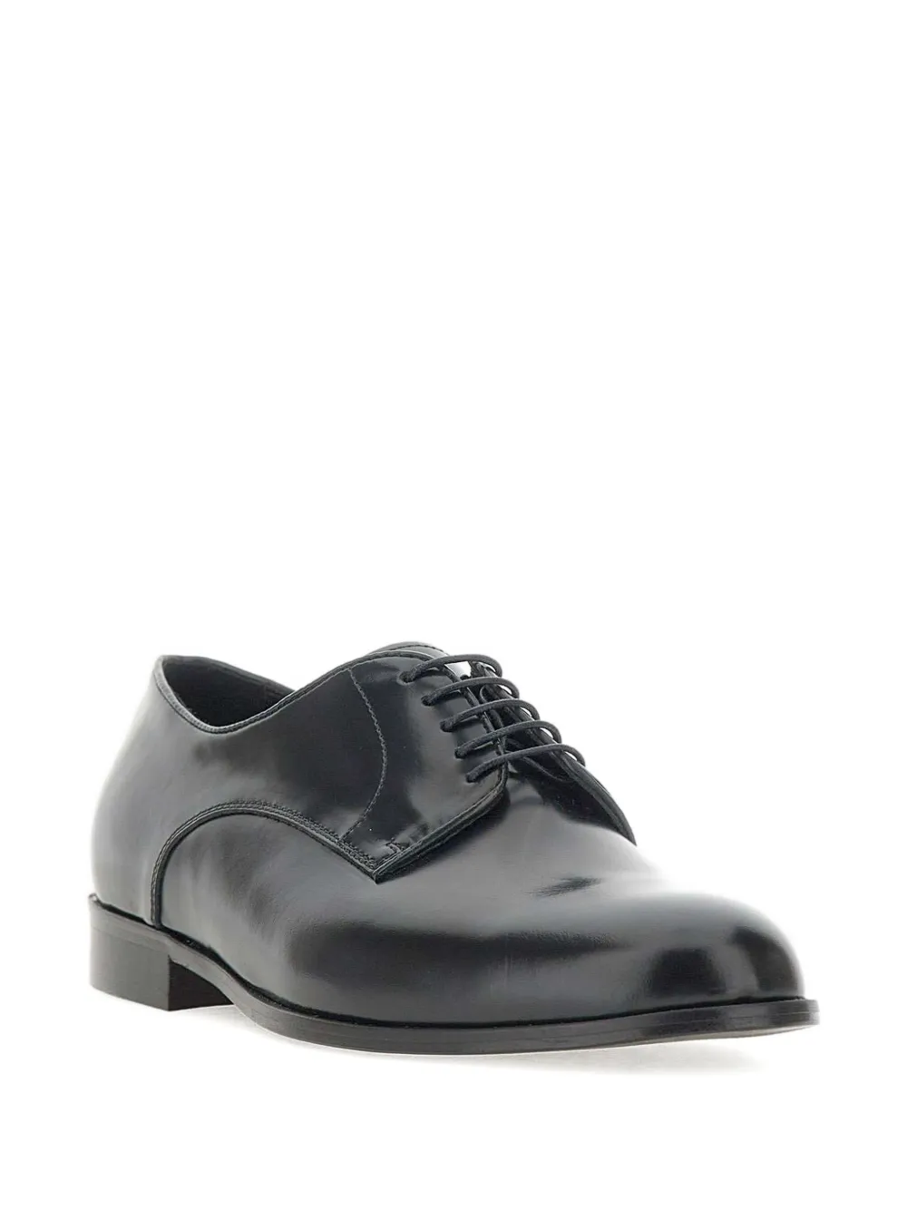 Duca Heritage Lace-up Leather Derby Shoes In Black