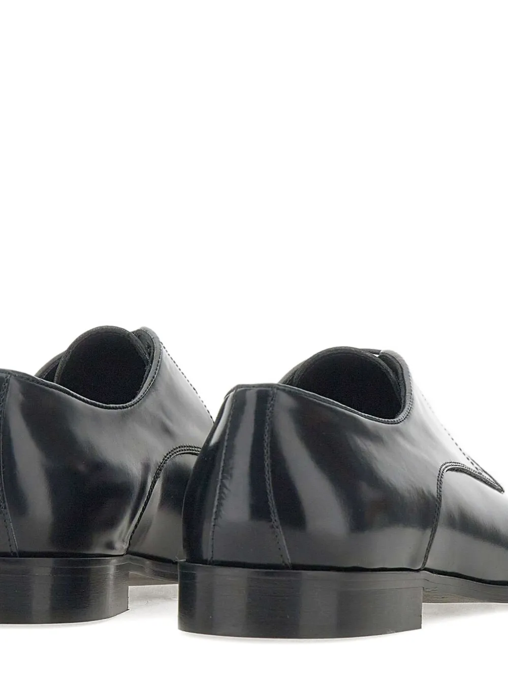 Duca Heritage Lace-up Leather Derby Shoes In Black