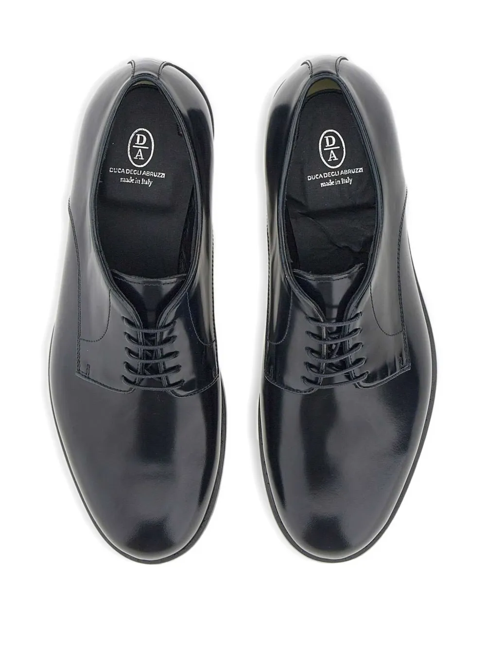 Duca Heritage Lace-up Leather Derby Shoes In Black